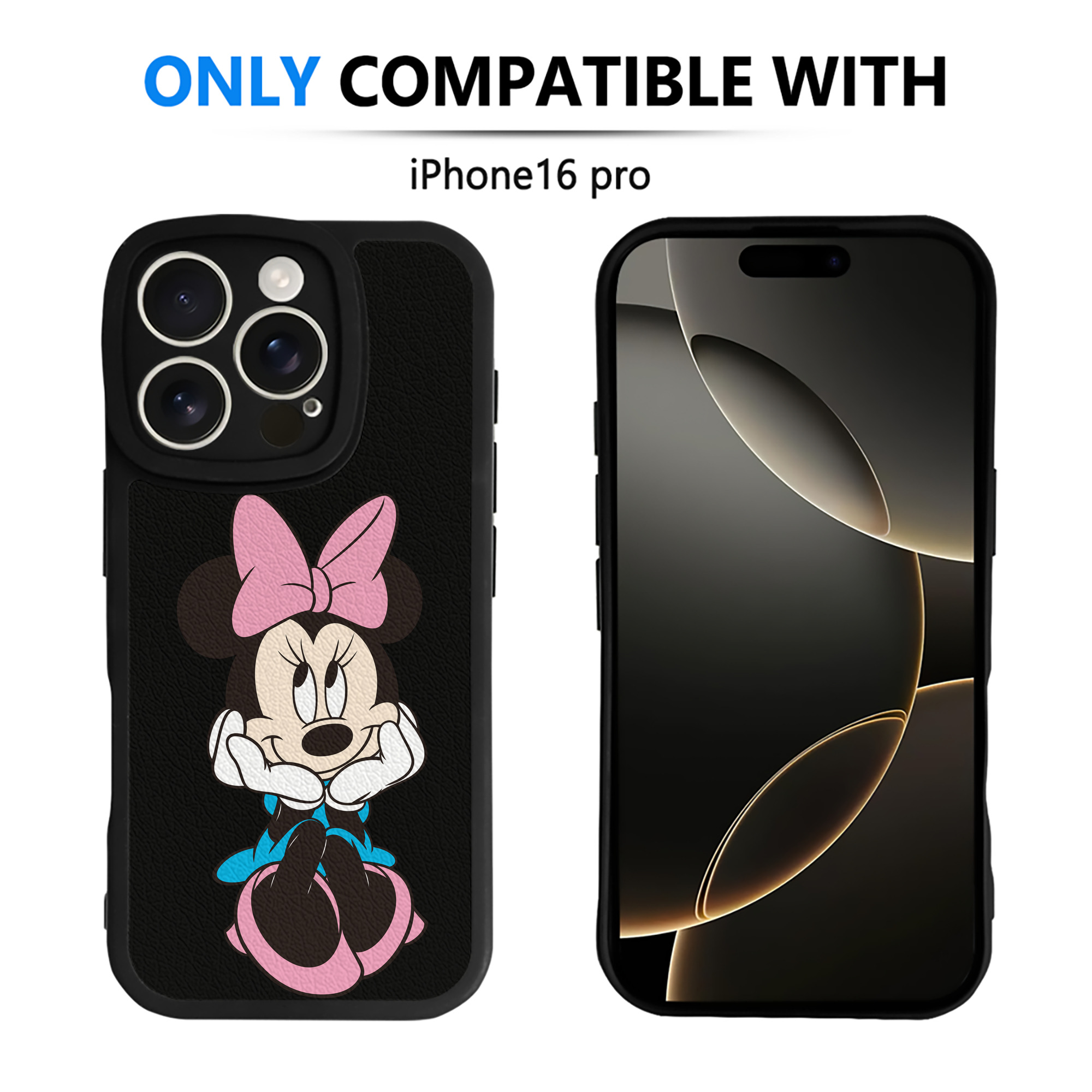 （画像用） ミッキーマウス Mickey Mouse 【iPhone 16シリーズ対応】シリコンスマホケース（レザー調） 材質：シリコン